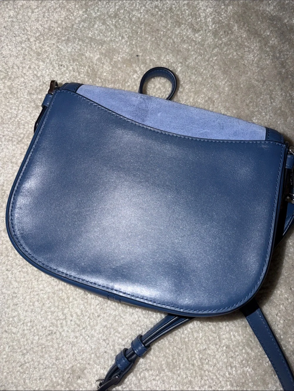 kate spade Blue Suede and Leather Crossbody Bag